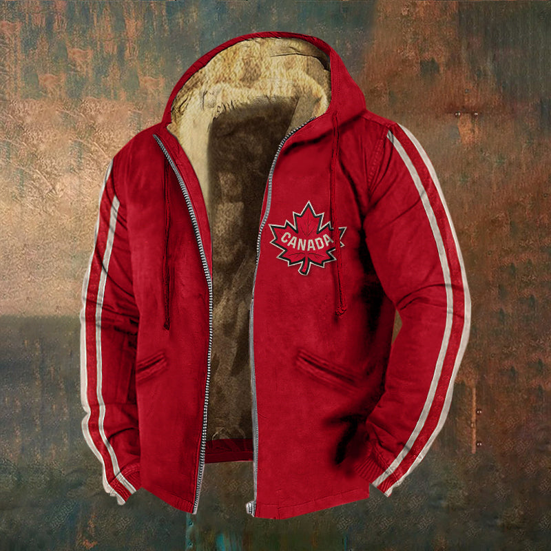 Vintage  Champion Canadian Hockey Hooded Jacket elevenforest