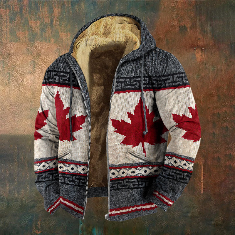 Men's Vintage Canada Maple Leaf Zipper Jacket elevenforest