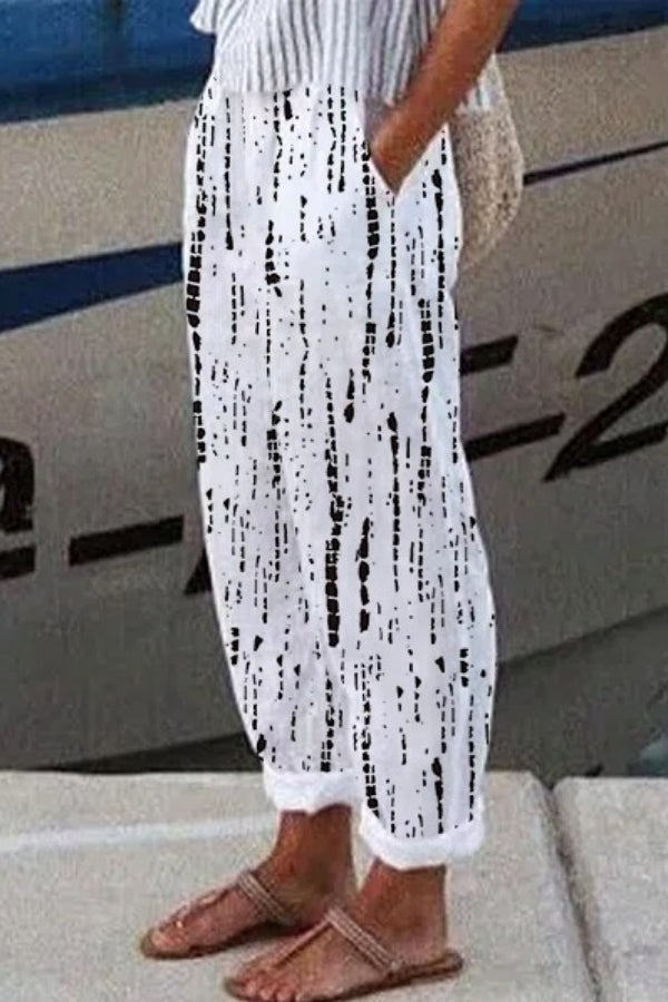 Casual Loosen Geometric Pants