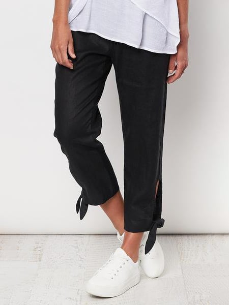 Cotton Plain Loose Pants