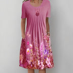 ER | Abito midi con stampa floreale