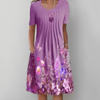 ER | Abito midi con stampa floreale