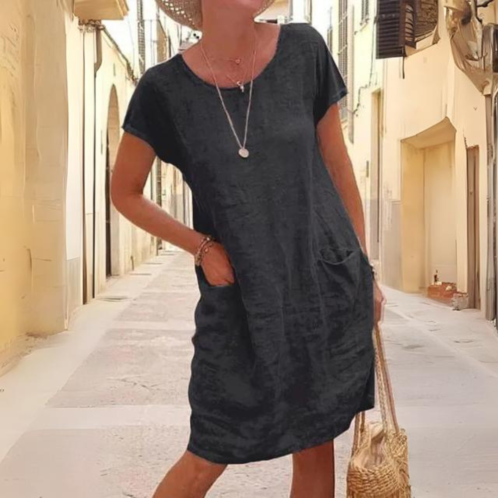 ER | Abito elegante da donna con scollatura rotonda