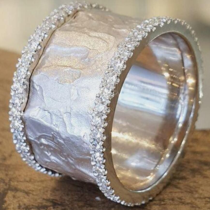 Argento Anello stupendo per uso quotidiano