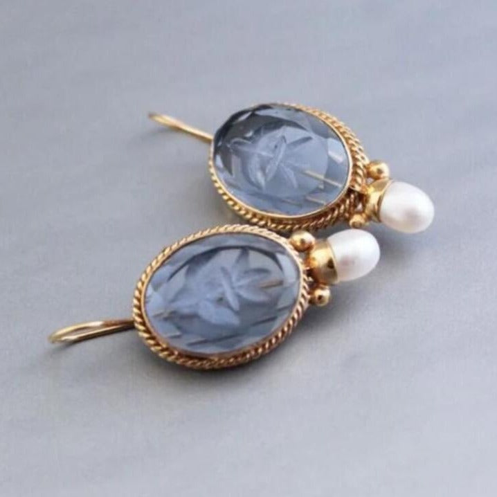 Perla Orecchino vintage fatto a mano