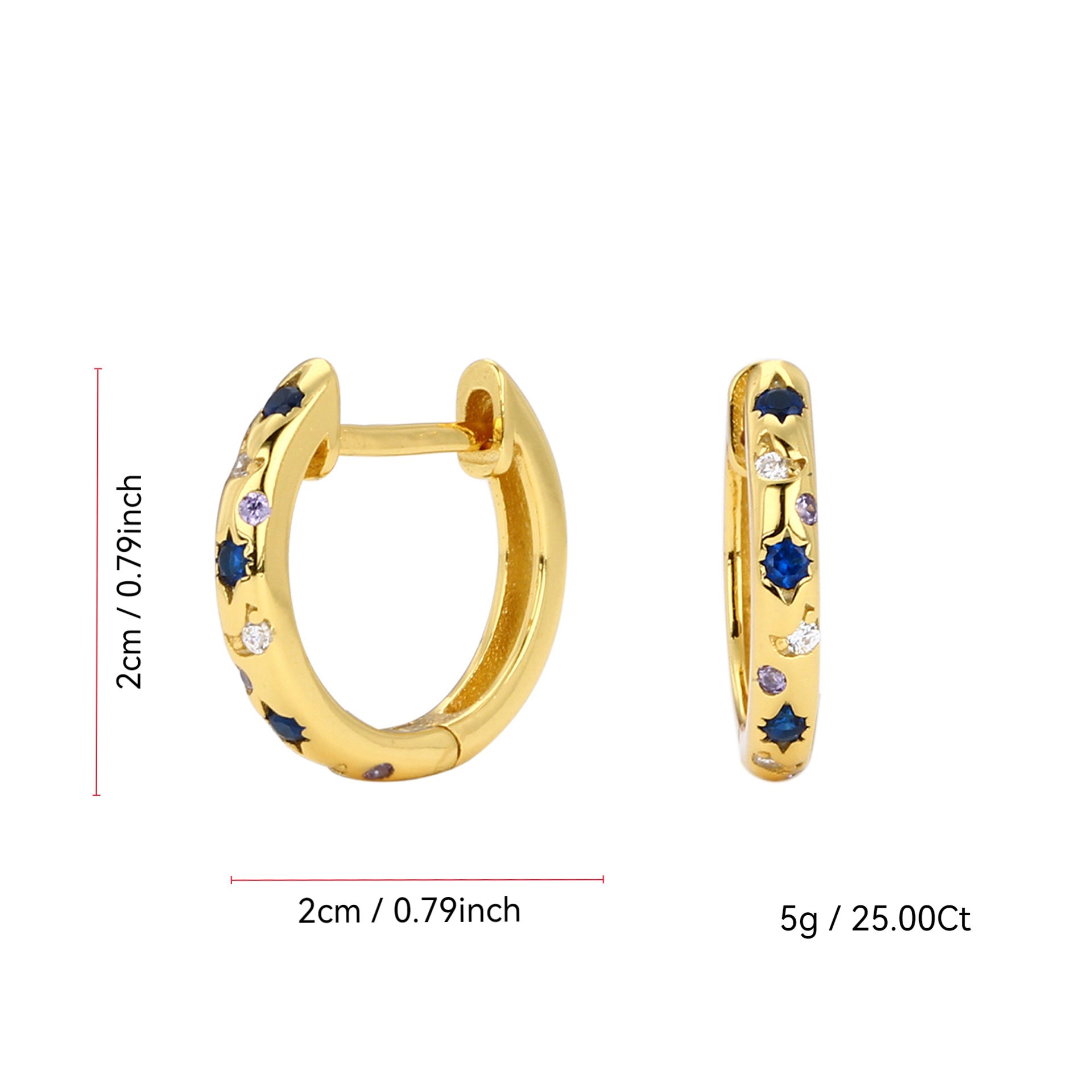 Oro Orecchino stupendo per uso quotidiano