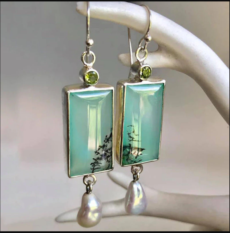 Perla Orecchino vintage fatto a mano