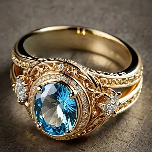 Oro Anello vintage fatto a mano