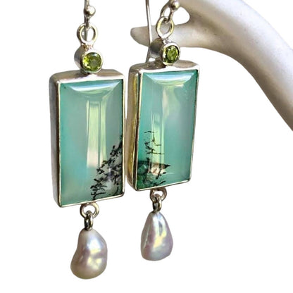 Perla Orecchino vintage fatto a mano