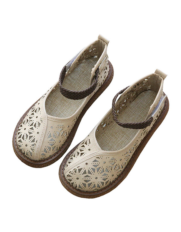 ER | Scarpe slip-on con taglio floreale