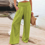 ER | Pantaloni a gamba larga e vita alta