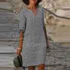 ER | Abito midi con scollo a V