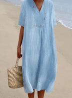 ER | Abito midi con scollo a V