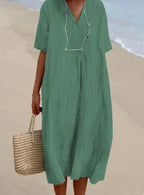 ER | Abito midi con scollo a V