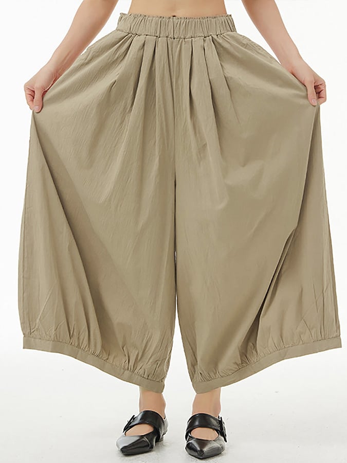 Women's Cotton Linen Loose Wide Leg Pants